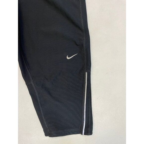 Nike Filament Running Capri Leggings 3/4 Women Medium Black 405334 010 - Picture 2 of 7